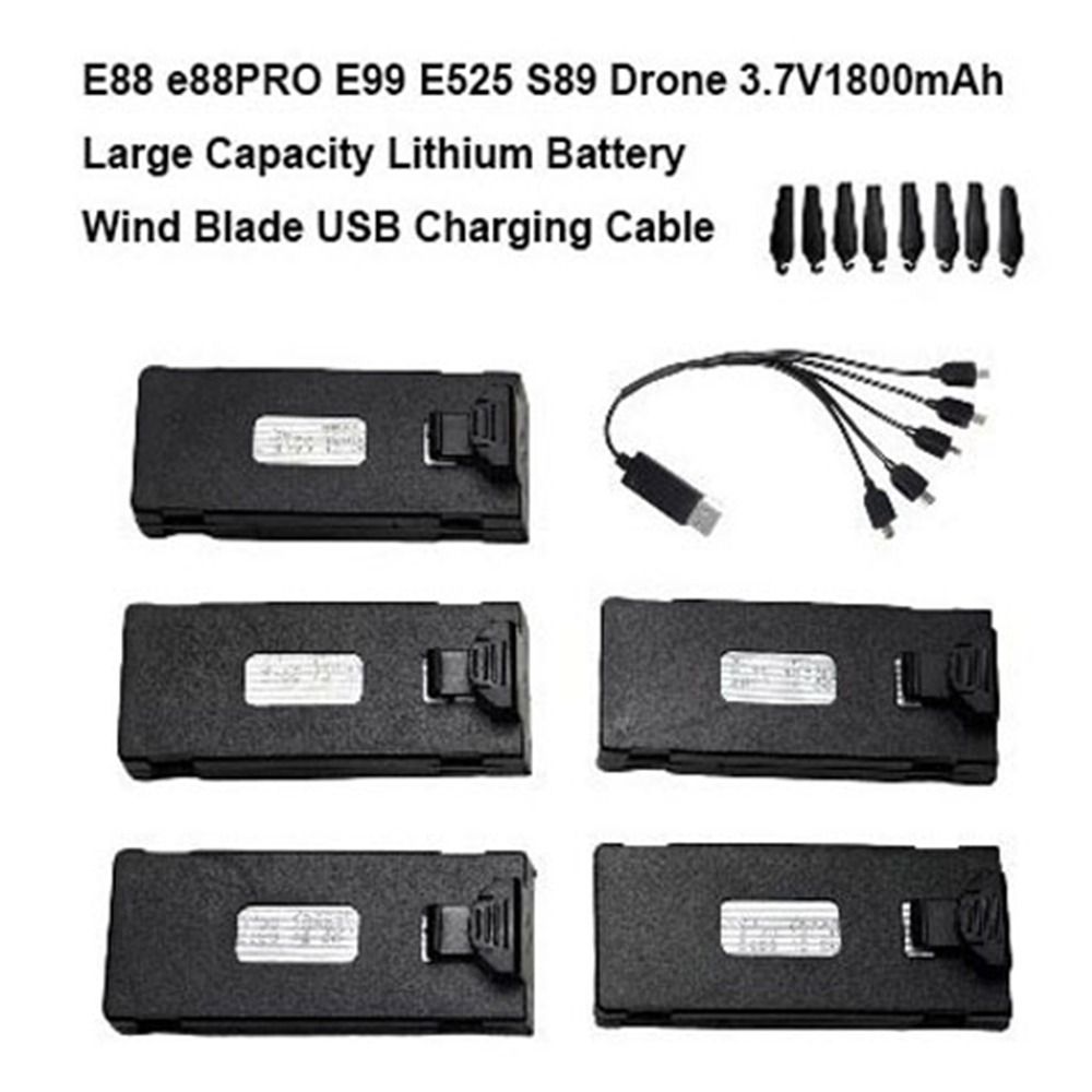 Eachine Drone E010 - Bateria de lítio preta 3.7V1800mAh Cabo